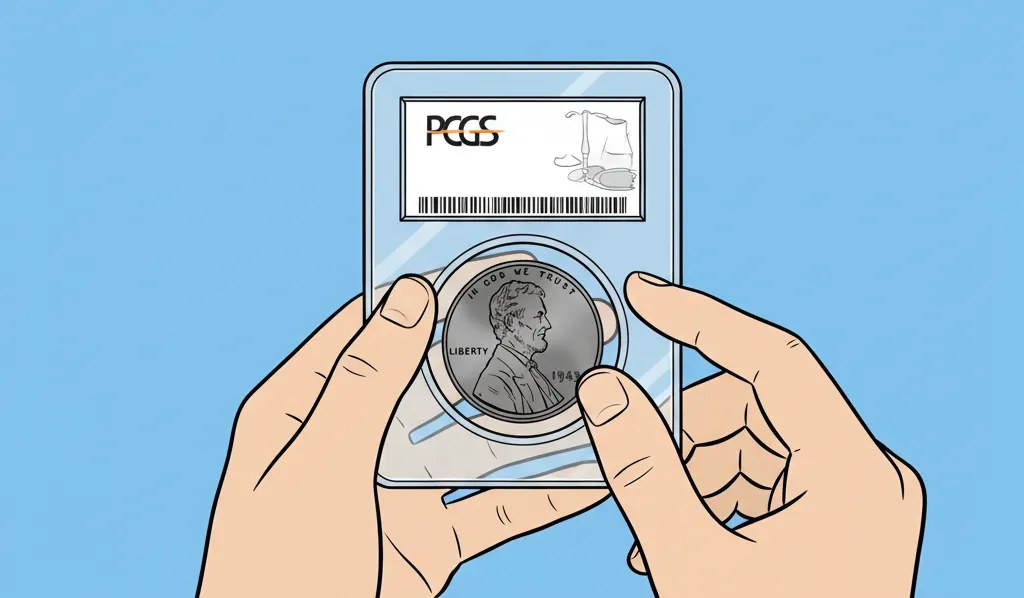 the hands pack the coin into a PCGS container